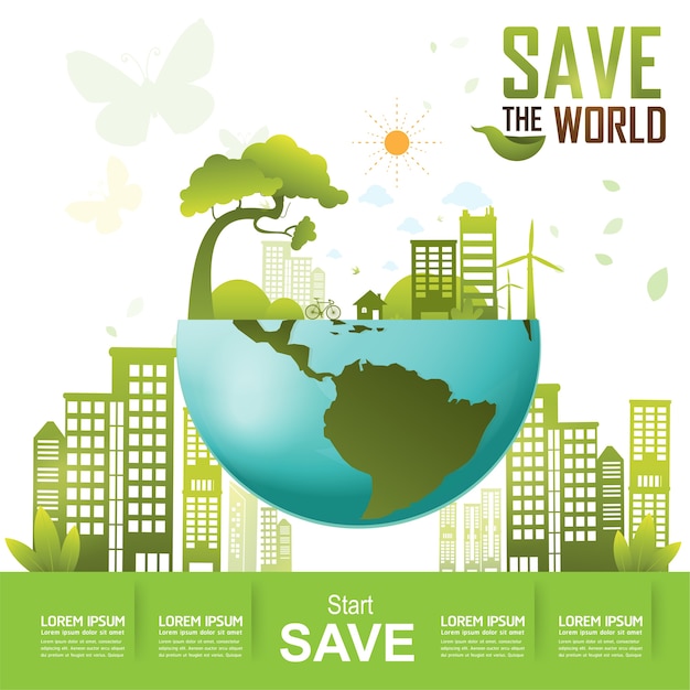 Save the World Vector