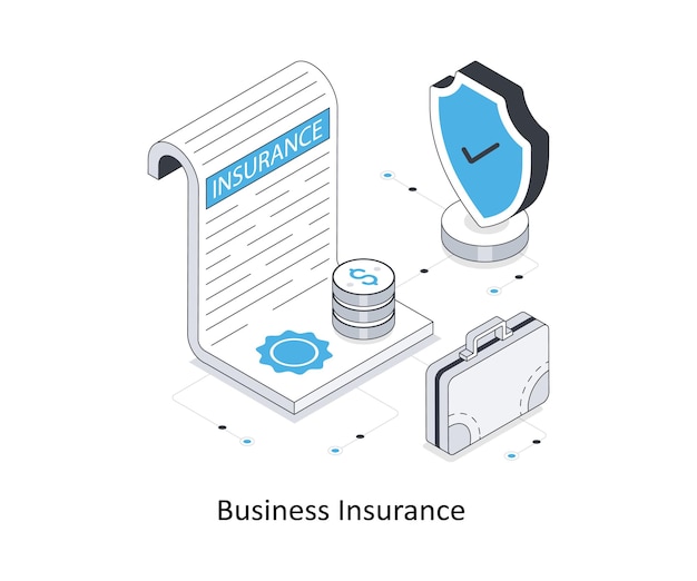 Saving Insurance isometric stock illustration EPS File stock illustration