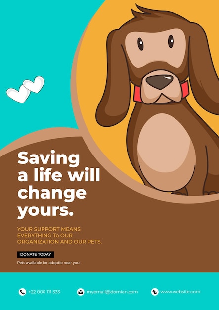 Saving a life will change yours flyer design template