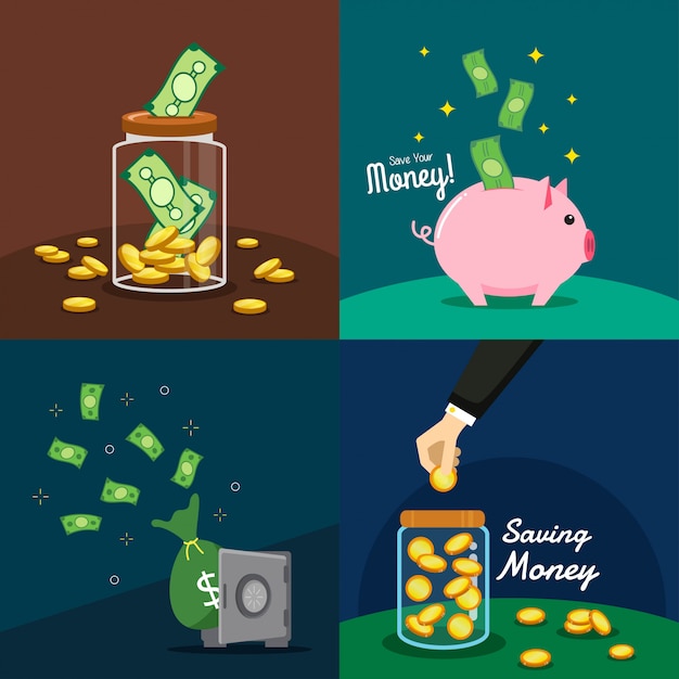 Saving Money Illustration