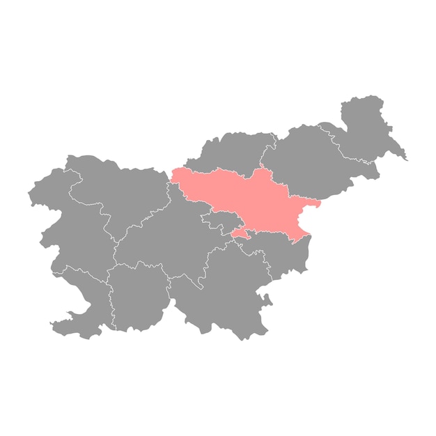 Savinja kaart regio Slovenië Vector illustratie
