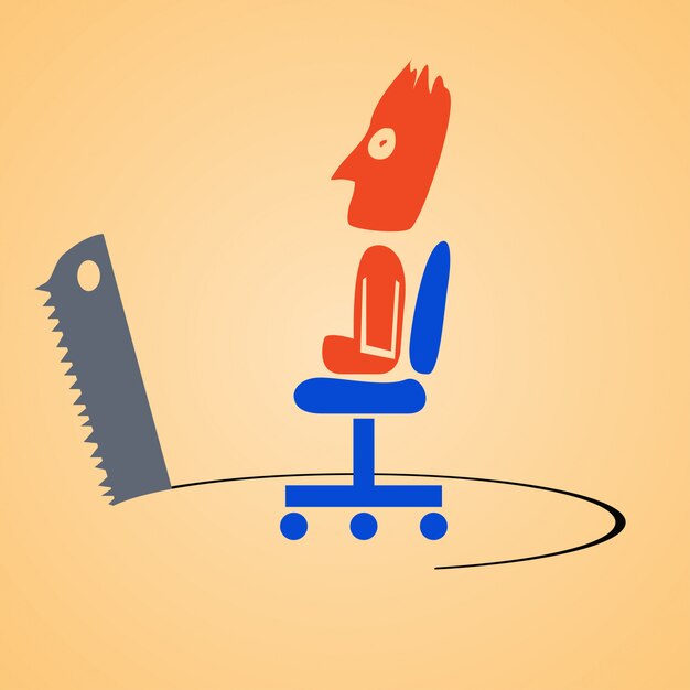 Vector saw businessman