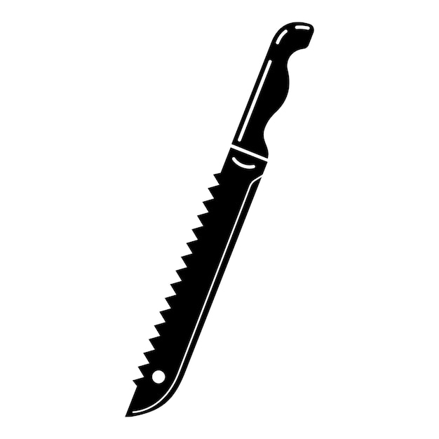 鋸ナイフのアイコン 白い背景に分離された web デザインの鋸ナイフ ベクトル アイコンのシンプルなイラスト