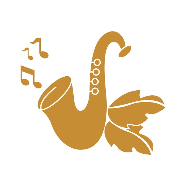 Saxofoon logo pictogram ontwerp