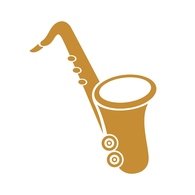 Saxofoon logo pictogram ontwerp