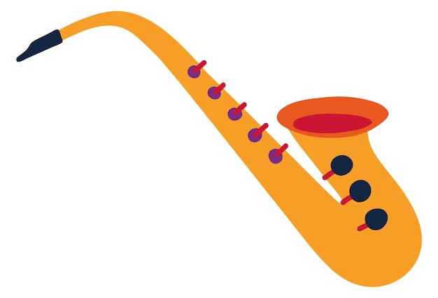 Vector saxofoonpictogram blaasmuziekinstrument voor klassiek orkest