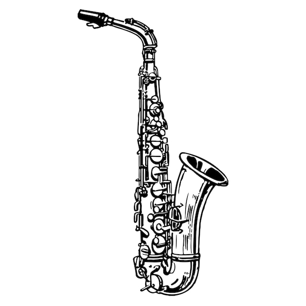 saxophone art vector illustration