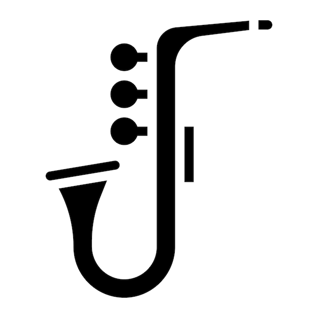 Immagine vettoriale dell'icona del sassofono può essere utilizzata per lo strumento