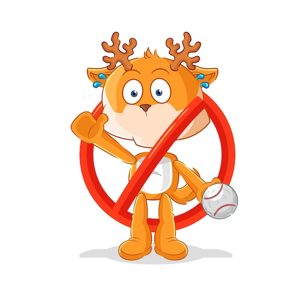 Say no to deer mascot cartoon vector