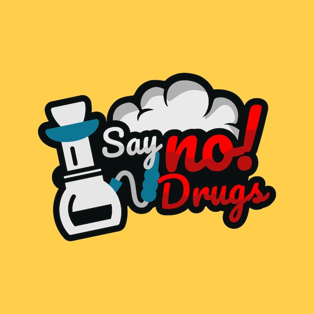 Say no to drug illustration