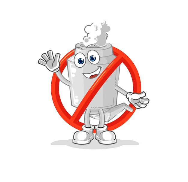 Say no to exhaust mascot cartoon vector