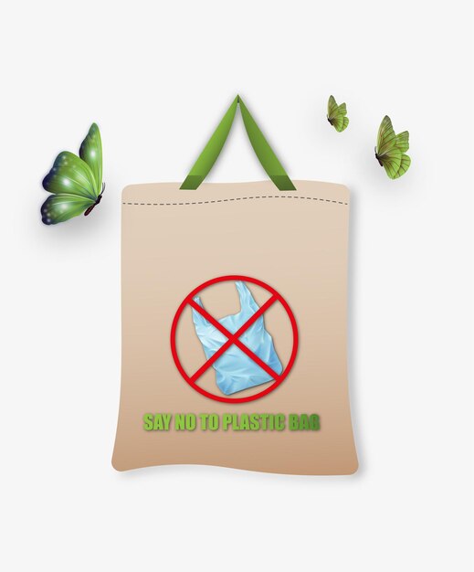 Vector say no to plastic day high quality design