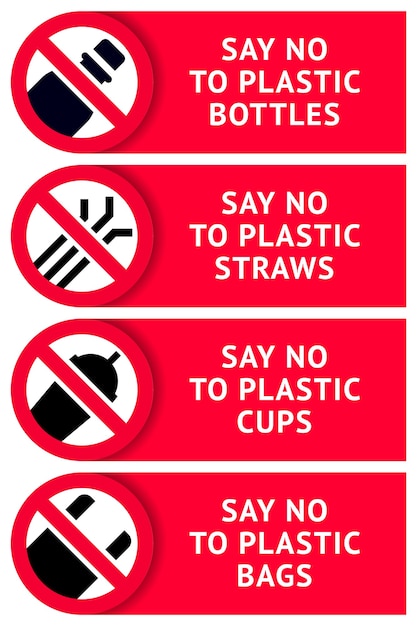 Say no to plastic: stickers for print