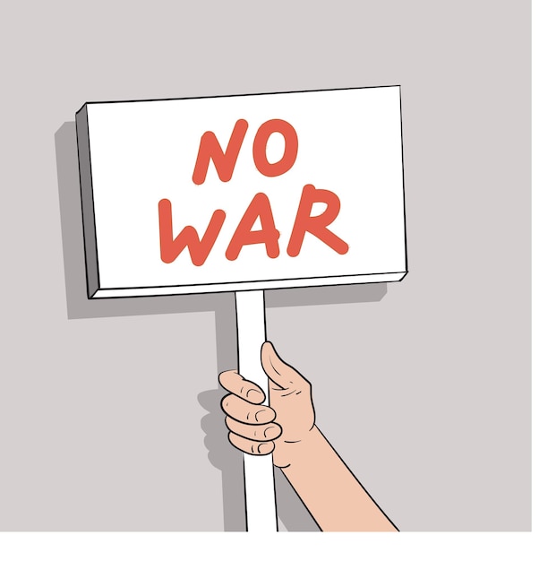 Say no to war Flat design concept Vector illustration