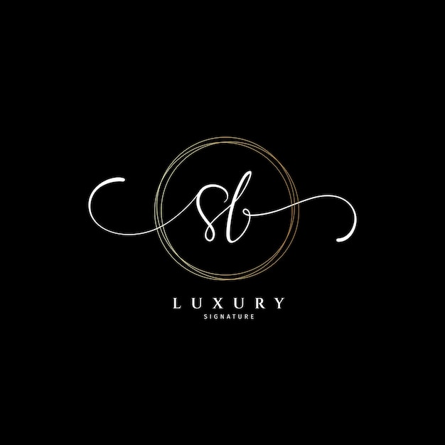 SB initial signature logo Handwritten monogram vector