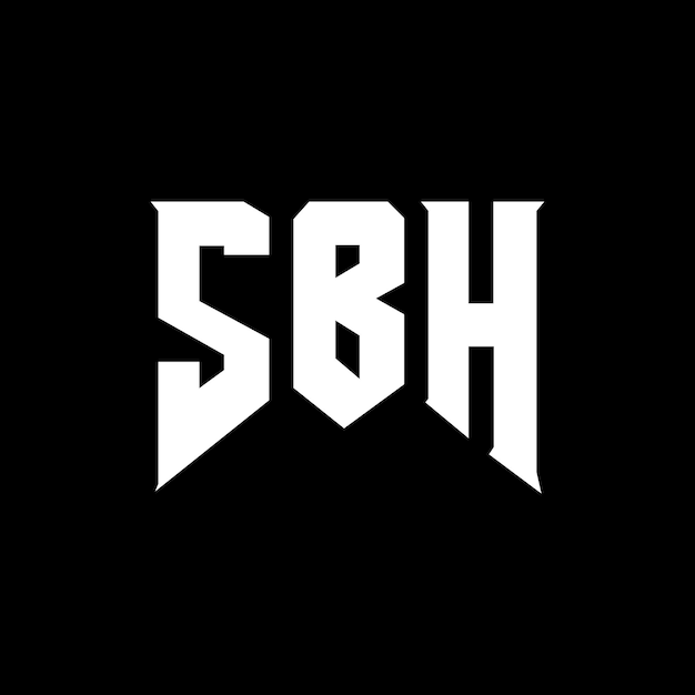 SBH letter logo design for technology company SBH logo design black and white color combination SBH logo SBH vector SBH design SBH icon SBH alphabet SBH typography logo design