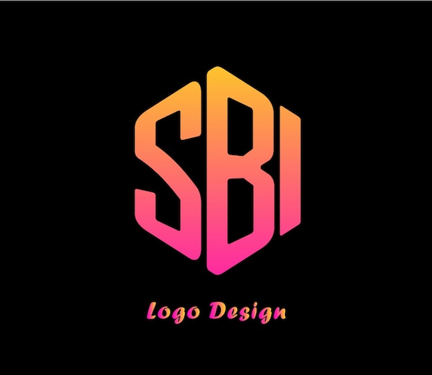 Vector sbi letter logo design