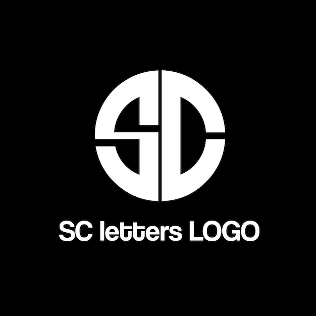 SC letters vector logo design