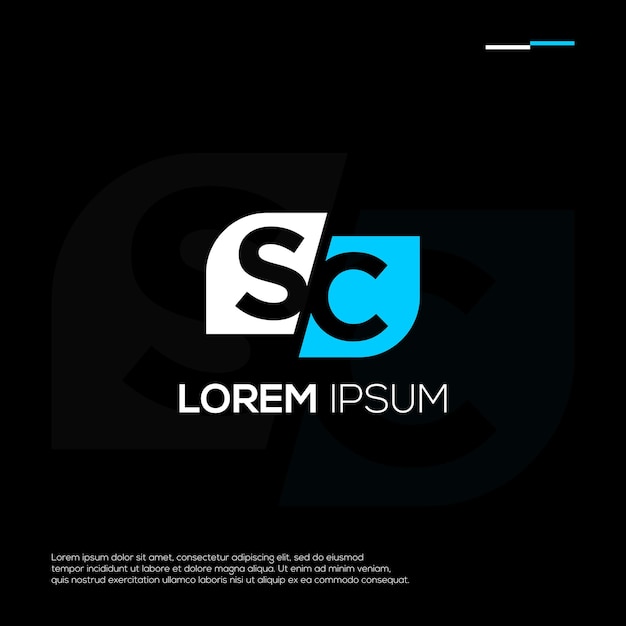 Premium Vector | Sc logo design