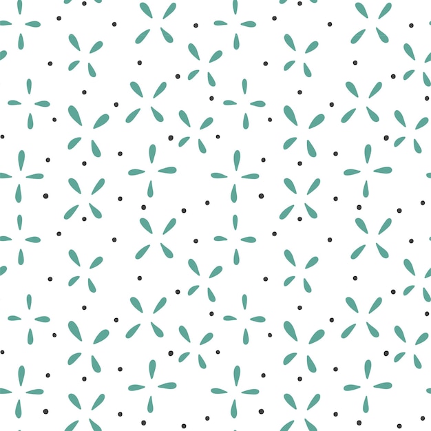 Скадинавский абстрактный бесшовный рисунок с листьями. Векторная иллюстрация