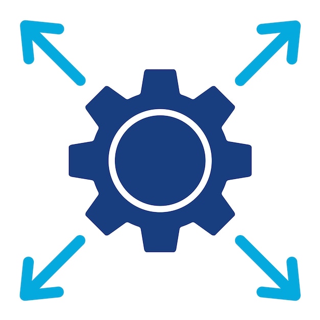 Vector scalability duotone illustration