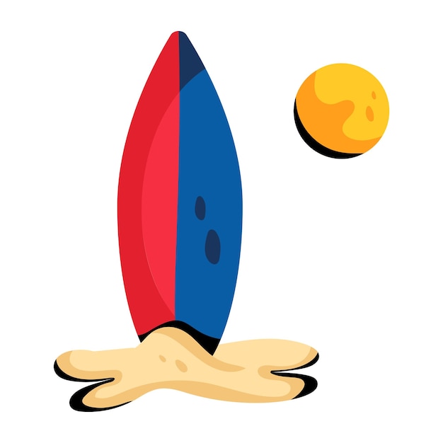 A scalable flat icon of beach umbrella