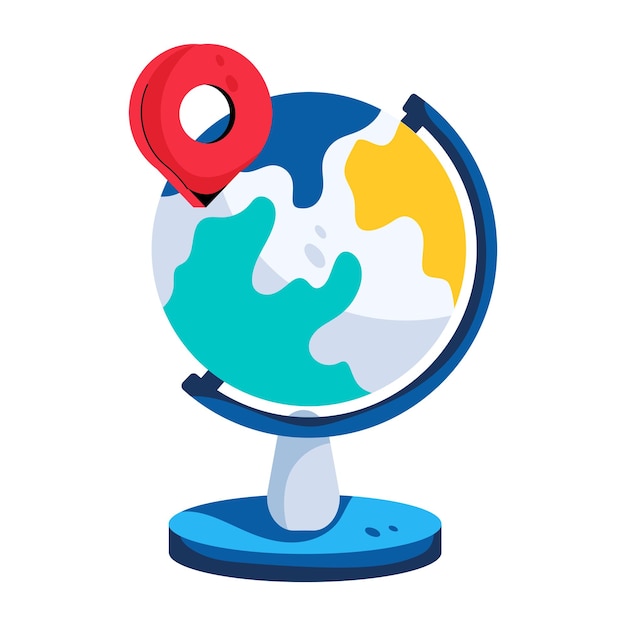 A scalable flat icon of geolocation