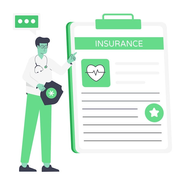 Vector a scalable flat illustration of health insurance