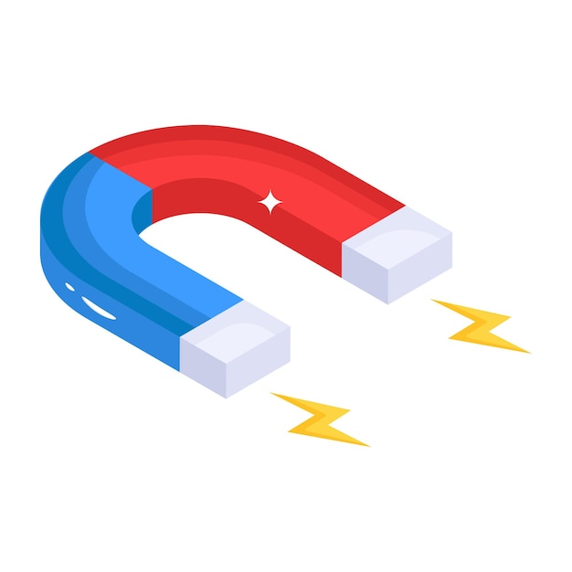 A scalable isometric icon of magnet