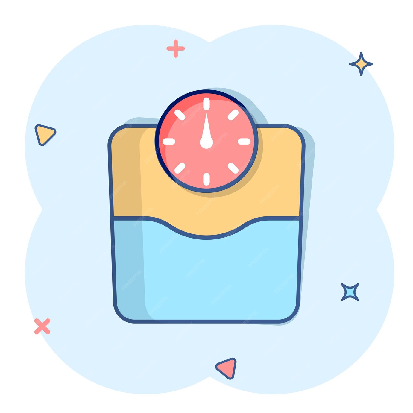 Premium Vector | Scale icon in comic style balance cartoon vector ...