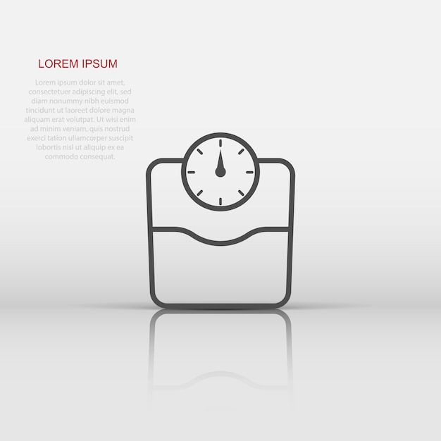 Scale icon in flat style balance vector illustration on white isolated background comparison business concept