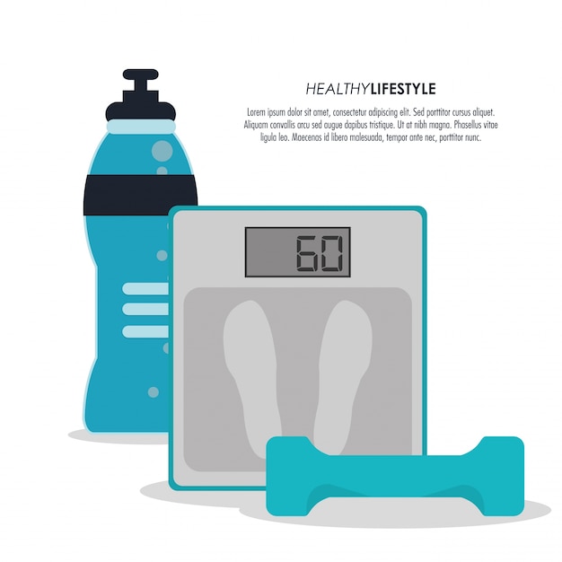 Scale weight and bottle icon