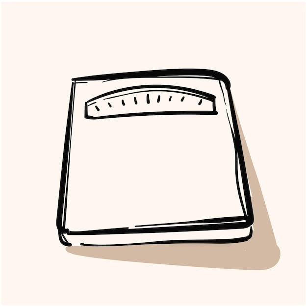 Vector scales doodle icon vector