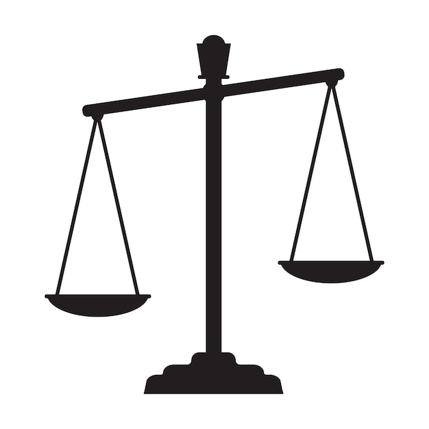 Premium Vector | Scales of justice simple flat figure