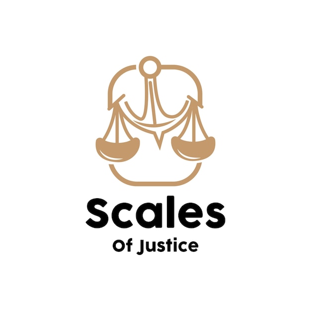 Scales of Law Logo Scales of Justice Vector Simple Line Design Icon Symbol Illustration