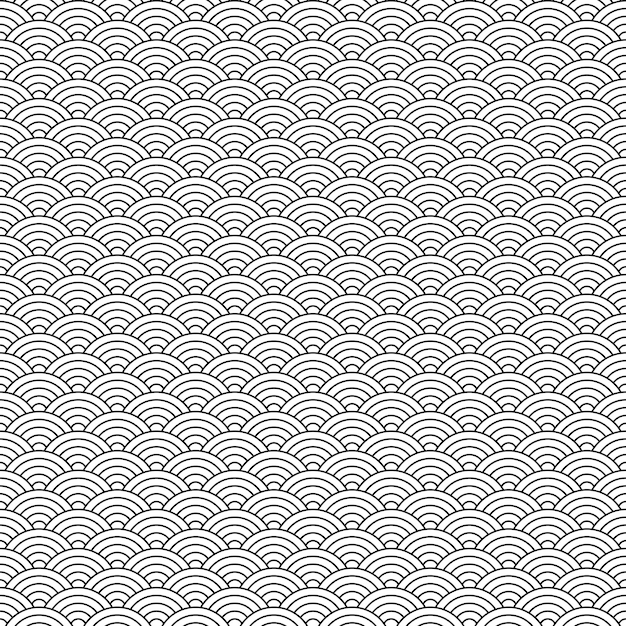 Vector scales seamless pattern fish texture dragon skin reptile backdrop mermaid chinese asian background