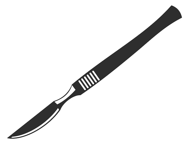 Scalpel black icon Surgical blade tool symbol