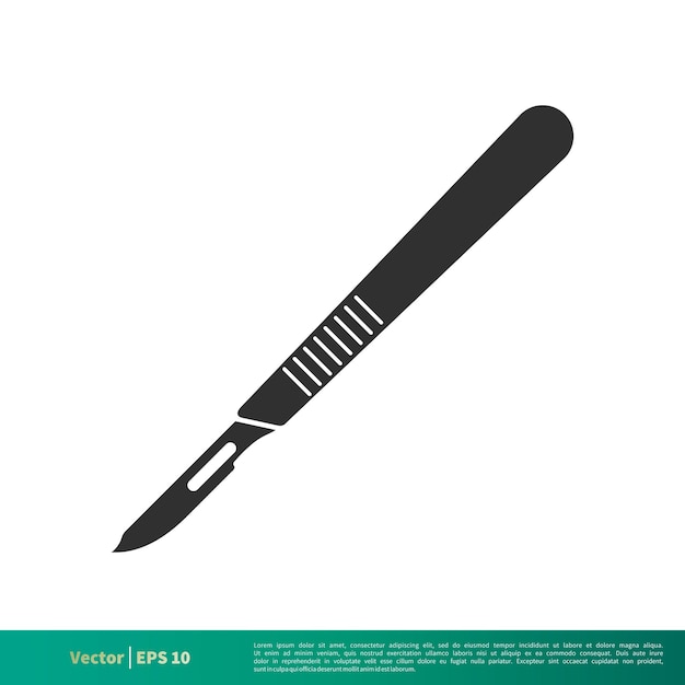 Scalpel Icon Vector Logo Template Illustration Design Vector EPS 10