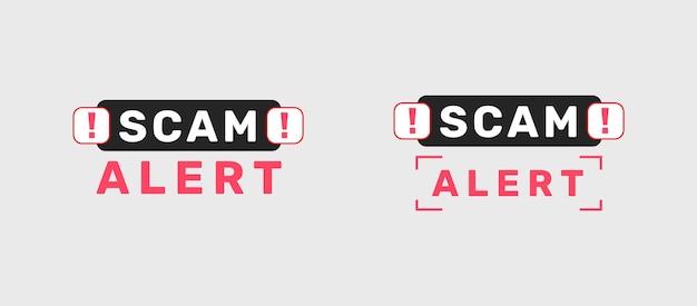 Vector scam alert pictogram ontwerp premium vector