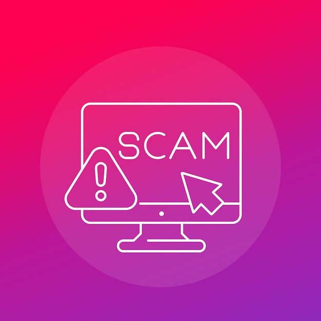 Scam linear icon