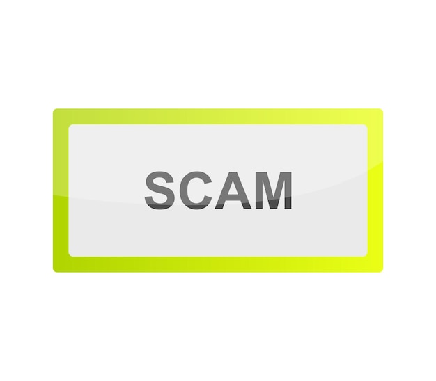 Vector scam sign