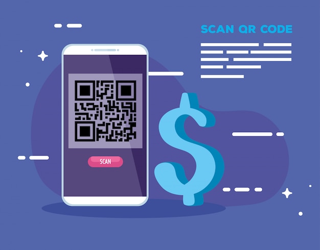 스마트 폰으로 스캔 코드 QR