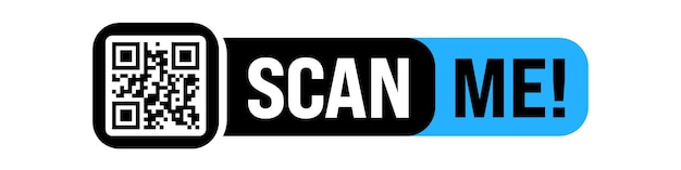 Scan me banner Qr code sign