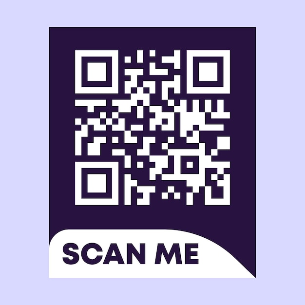 Scan me handtekening Flat qrcode pictogram scan me qr code knop Vector pictogram