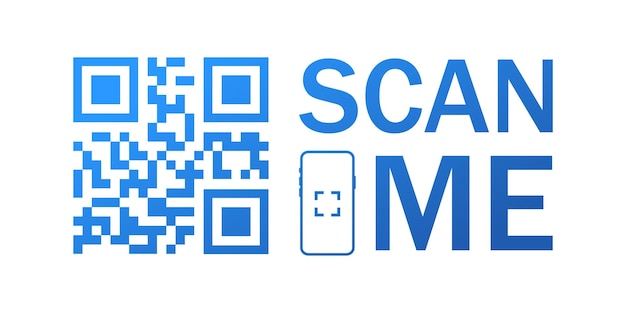 Vettore scansionami l'icona con il codice qr. codice qr per app mobile, pagamento e identificazione.