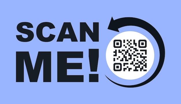 Scan me icon with QR code Symbol or emblem