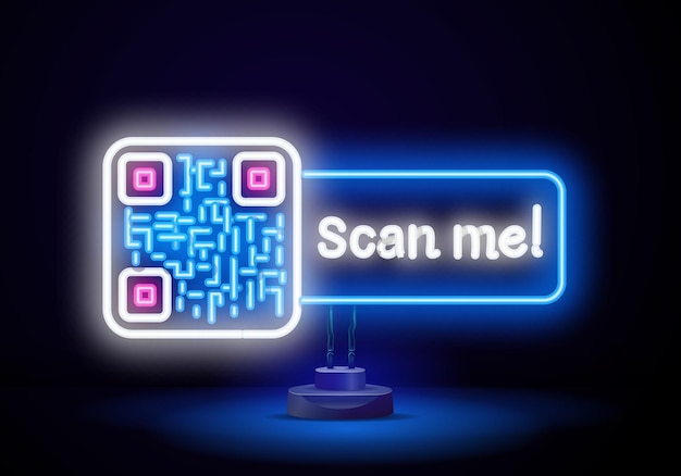 Scan me icoon met QR-code Qrcode tempate voor mobiele app