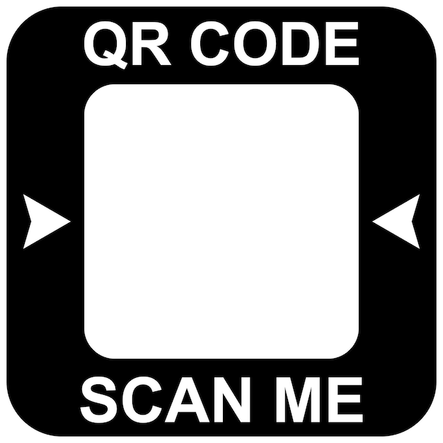 Scan me qr code arrow logo mockup scanner qr code