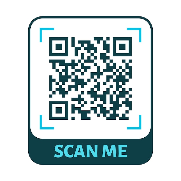 Scan me QR code design QR code for payment text transfer with scan me button Vector illustration