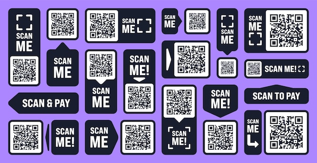 Scan me QR-code sticker online betaling speciale aanbieding verkoop stickers winkelen korting label of